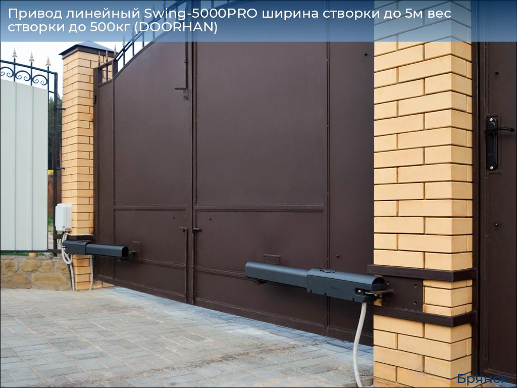 Привод линейный Swing-5000PRO ширина cтворки до 5м вес створки до 500кг (DOORHAN), bryansk.doorhan.ru