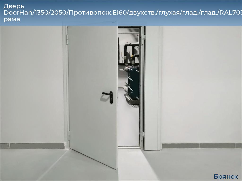 Дверь DoorHan/1350/2050/Противопож.EI60/двухств./глухая/глад./глад./RAL7035/прав./угл. рама, bryansk.doorhan.ru