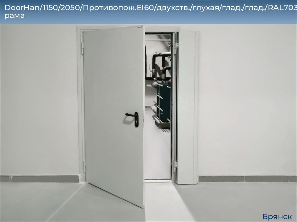 DoorHan/1150/2050/Противопож.EI60/двухств./глухая/глад./глад./RAL7035/лев./угл. рама, bryansk.doorhan.ru