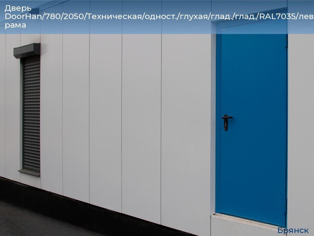 Дверь DoorHan/780/2050/Техническая/одност./глухая/глад./глад./RAL7035/лев./угл. рама, bryansk.doorhan.ru