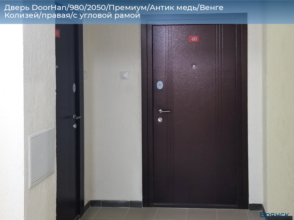 Дверь DoorHan/980/2050/Премиум/Антик медь/Венге Колизей/правая/с угловой рамой, bryansk.doorhan.ru