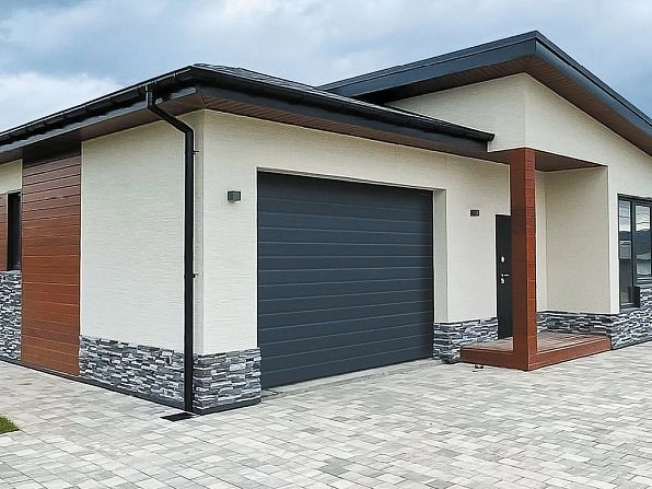 Cекционные ворота 3700х2900 мм антрацитовые DoorHan RSD02, bryansk.doorhan.ru